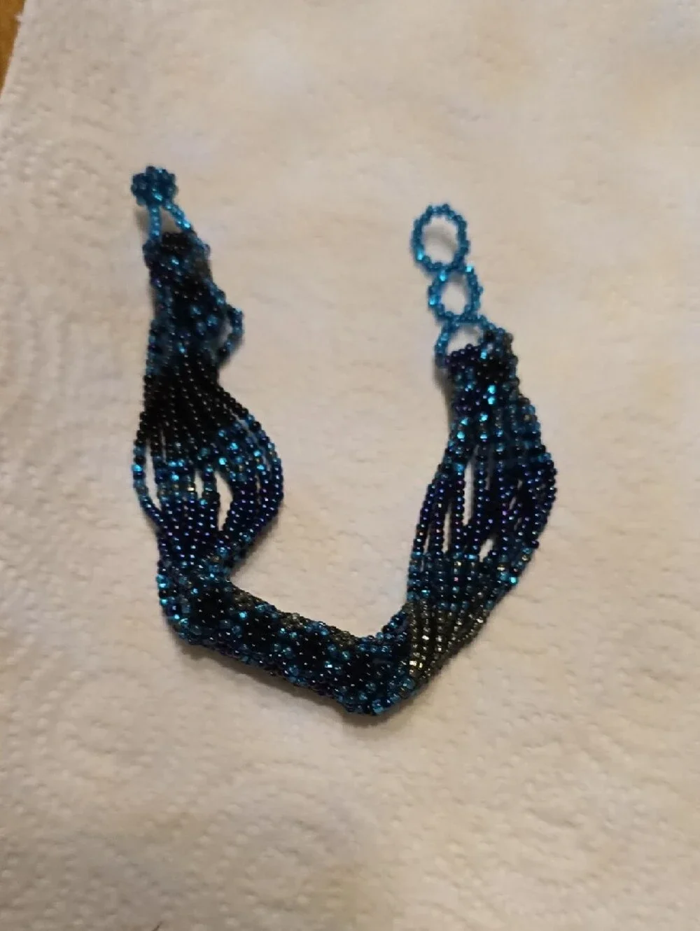 Caribbean Blue Twisted Seed Bead Bracelet - Women Jewelry